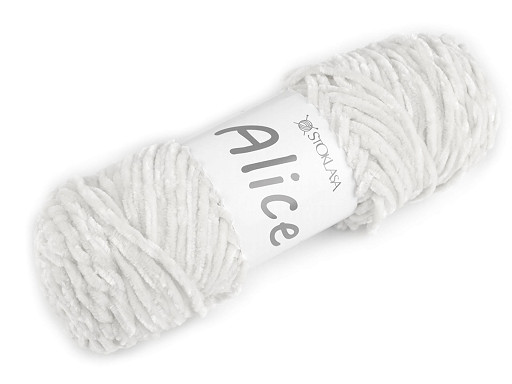 Pelote de laine chenille Alice, 100 g