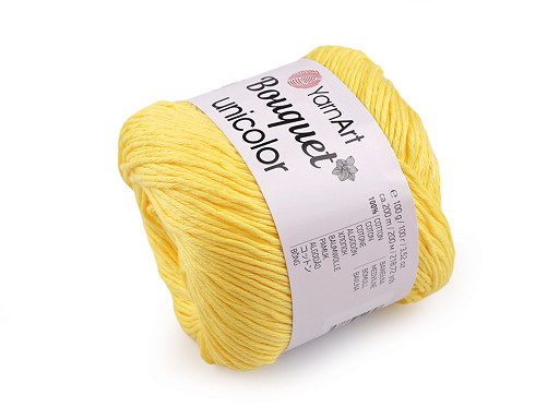 Filato per maglieria in cotone, Bouquet, Unicolor, 100 g