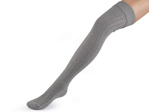 Women's patterned cotton high knee socks