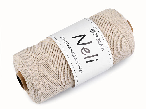 Macrame cotton yarn Neli 240 g, combing