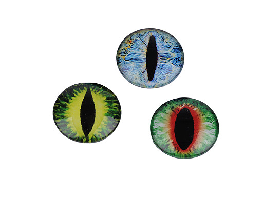 Cabochon en verre - Œil de dragon, Ø 25 mm