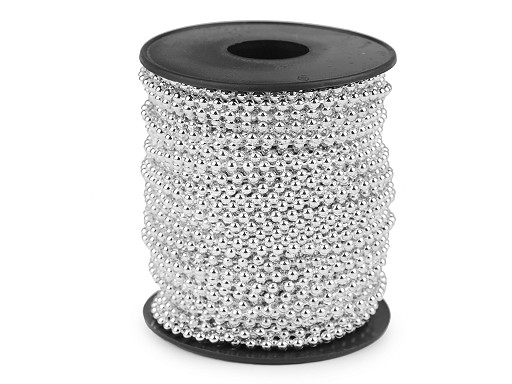 Guirlande de perles en plastique, Ø 3 mm