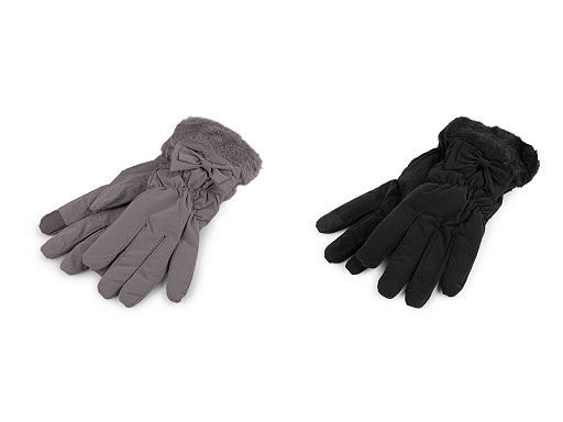 Dámské rukavice šusťákové, zateplené, dotykové