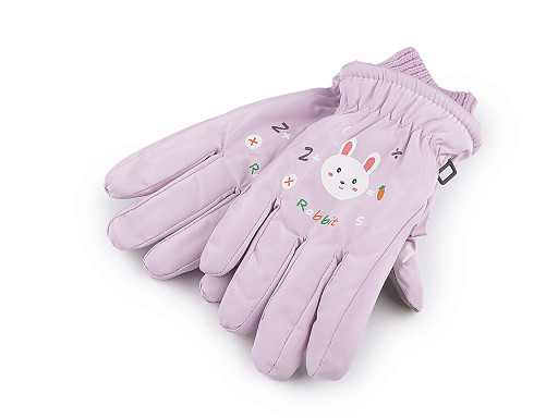 Nylonhandschuhe für Kinder, gefüttert, mit elastischen Bündchen