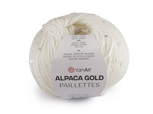 Pletací příze Alpaca Gold s flitry 50 g