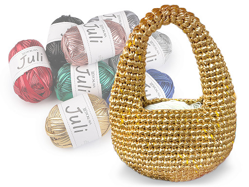 Fir de tricotat Juli metalic 100 g