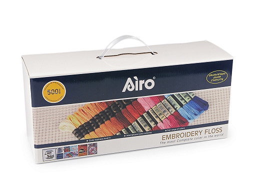 Nici do haftowania typ mouline AIRO komplet 500 szt./8 m 