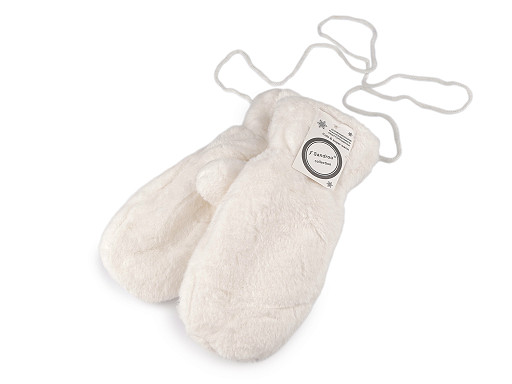 Guanti invernali, in pelliccia, da donna, muffole