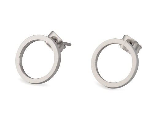 Stainless Steel Circle Stud Earrings