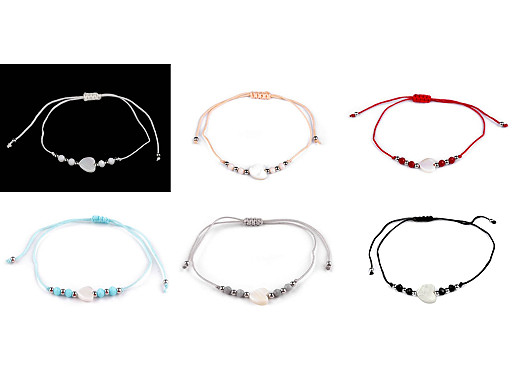 Bracelet Shamballa avec perle Cœur