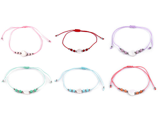 Bracelet Shamballa avec perle Cœur