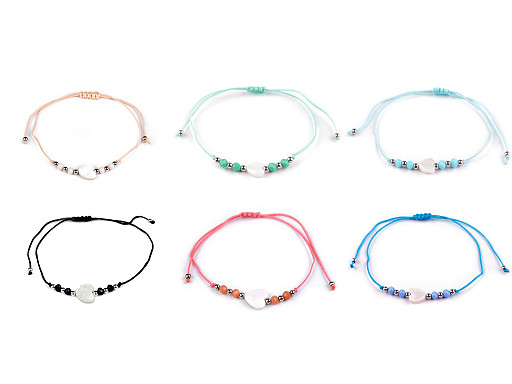 Shamballa bracelet pearl heart