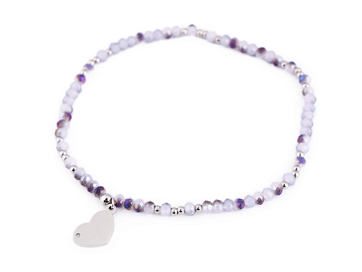 Bracelet with Stainless Steel Beads - Heart