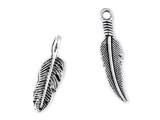 Metal Charm - Feather 
