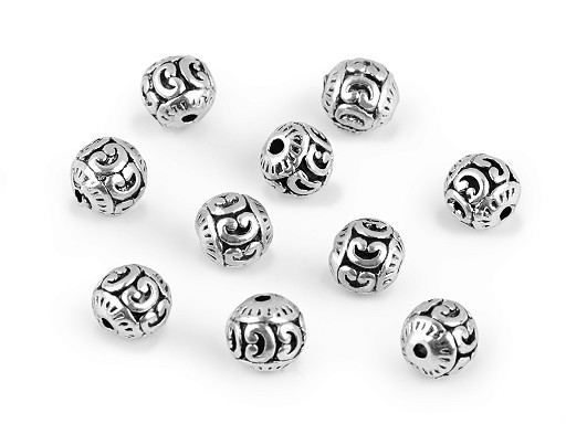 Perla in metallo, motivo: decorazione, dimensioni: Ø 8 mm