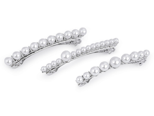 Französische Haarspange mit Perlen