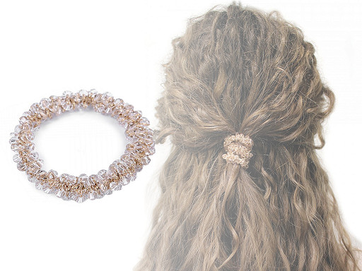 Hair Tie / Scrunchie with Cut Beads