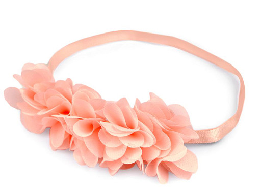 Diadema elástica con flores 