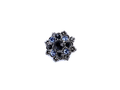 Broche fleur en strass, petit format
