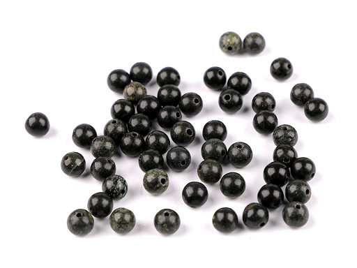 Perles minérales - Serpentine russe, Ø 6 mm