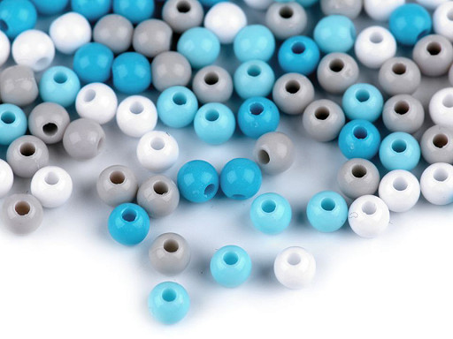 Plastic Beads Color Ø4 mm mix