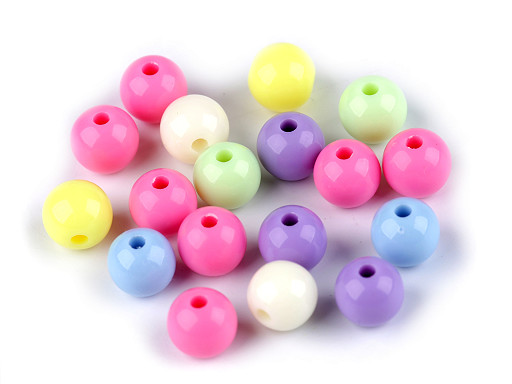 Plastic Beads Color Ø10 mm mix