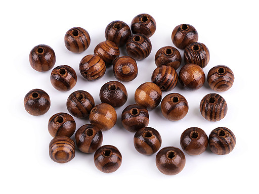 Wooden Beads Strip Ø10 mm