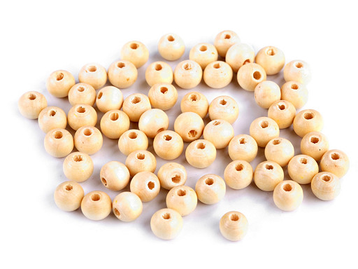 Perles en bois, Ø 8 mm