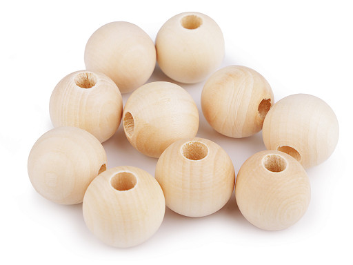 Wooden Beads Unfinished Ø25 mm
