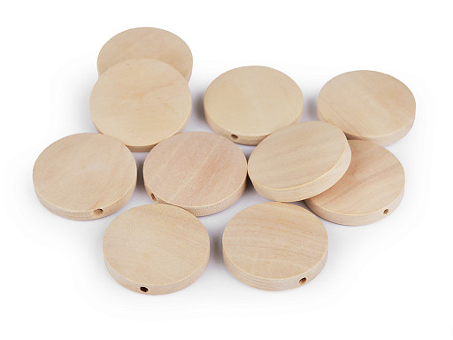 Koraliki drewniane nielakierowane Ø25 mm