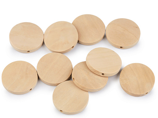 Unfinished wooden beads Ø25 mm