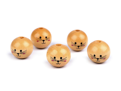 D�ev�n� kor�lky s obli�ejem zv���tka &Oslash;20 mm