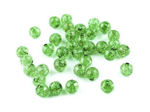 Perles en plastique craquelées, Ø 8 mm