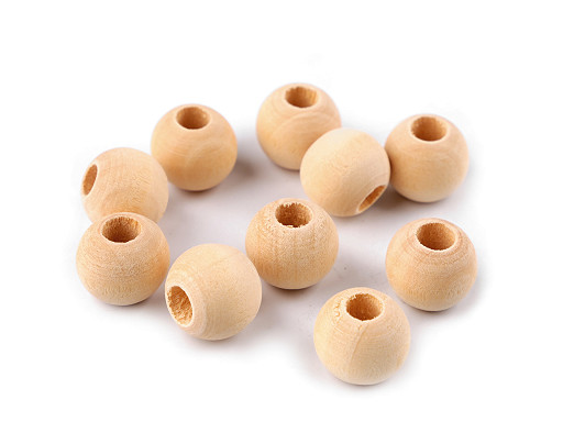 Unpainted wooden beads Ø16 mm