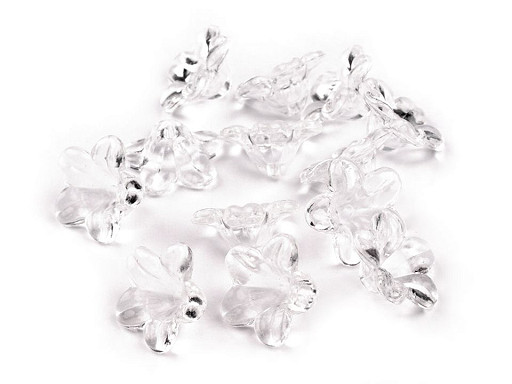 Műanyag gyöngyök csengő / szoknya 7x12 mm