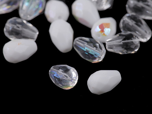 Cuentas de vidrio tallado, gotas 7 x 10 mm