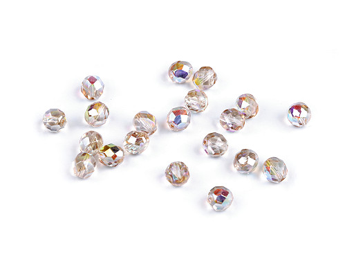 Skleněné korálky broušené ohňovky 8 mm