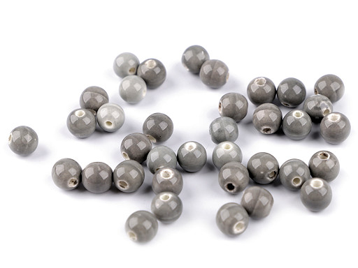 Perline in porcellana, dimensioni: Ø 8 mm