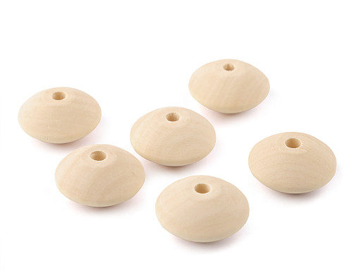 Natural Large Wooden Beads / Unfinished Spacer Beads 15x29 mm 