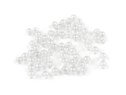 Perles arc-en-ciel en plastique, Ø 6 mm