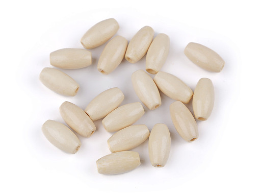 Wooden olive beads 7x15 mm