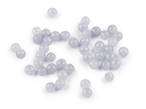 Synthetischer Aquamarin, Mineralperlen, Ø 4 mm