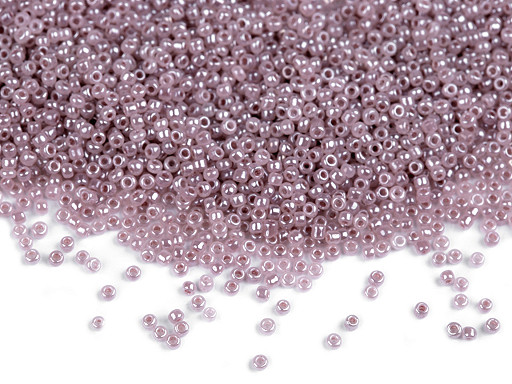 Rokail - koraliki szklane 15/0 - 1,5 mm perłowe, nieprzezroczyste