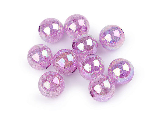 Plastic Beads with AB effect Ø15 mm