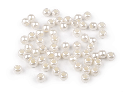 Perles fantaisie en plastique, Ø 8 mm