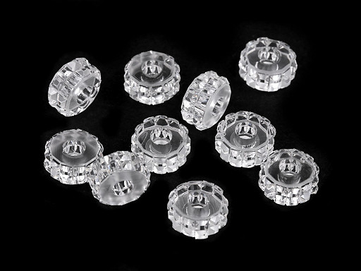 Plastové korálky s velkým průvlekem 7x14 mm