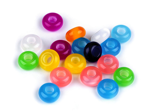 Perles fantaisie en plastique, Ø 14 mm