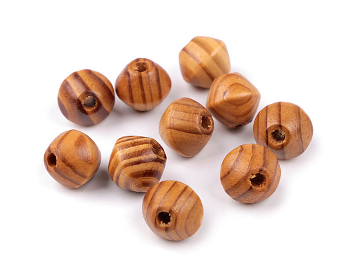 Perles en bois Strip, 18 x 20 mm