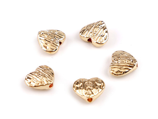 Metal bead - Heart 10x12 mm