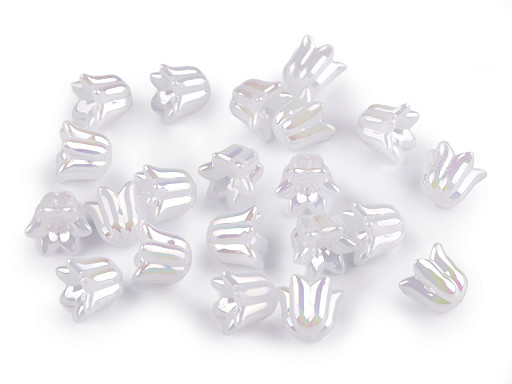 Koraliki plastikowe z efektem AB dzwoneczek 12x14 mm